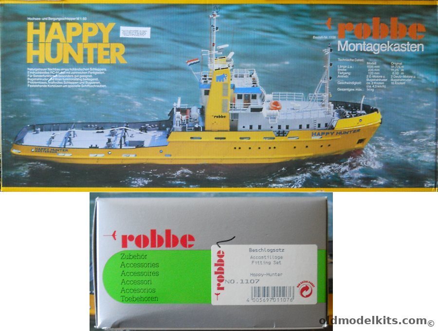 Robbe 1 50 Happy Hunter Oceangoing Salvage Tug Boat With 1107 Fittings 