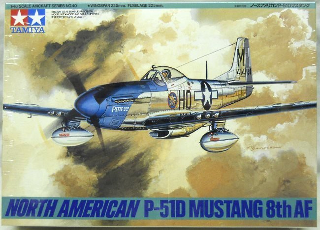 Tamiya 1/48 P-51D Mustang - USAAF 336 FS 4th FG Capt. D. Gentile / 358 ...