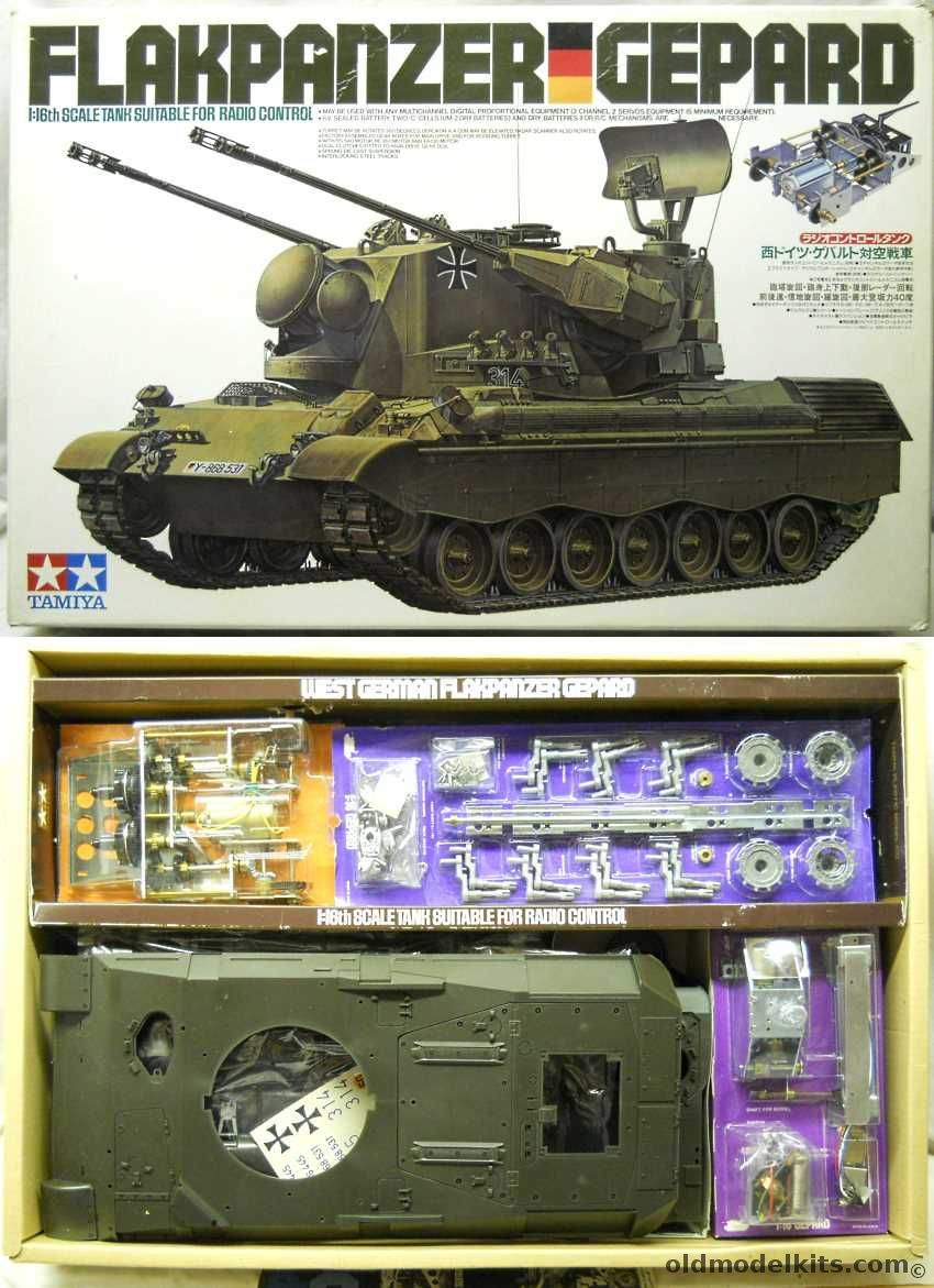 Tamiya 1/16 Flakpanzer Gepard Radio Control, 56003 plastic model kit