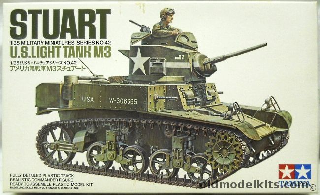 Tamiya 1/35 M3 Stuart US Light Tank, 35042-500 plastic model kit