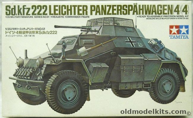 Tamiya 1/35 Sd. Kfz 222 Leichter Panzerspahwagen, 35051 plastic model kit