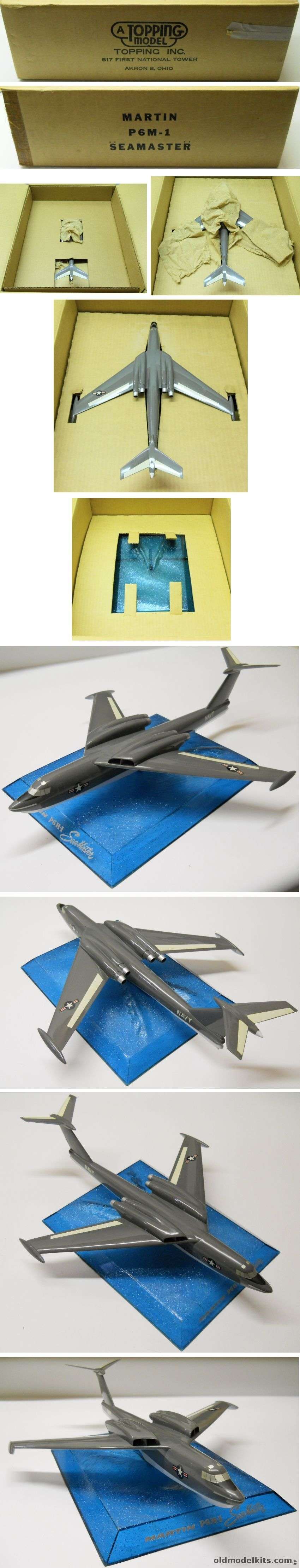 Topping Martin P6M-1 Seamaster - Factory Desktop Model In The Original Topping And Martin Boxes plastic model kit