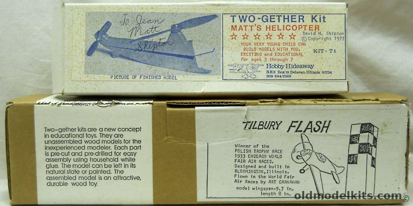 Two-gether Kits Tilbury Flash 1933 Chicago World Fair Air Race Winner / Matts Helicopter plastic model kit