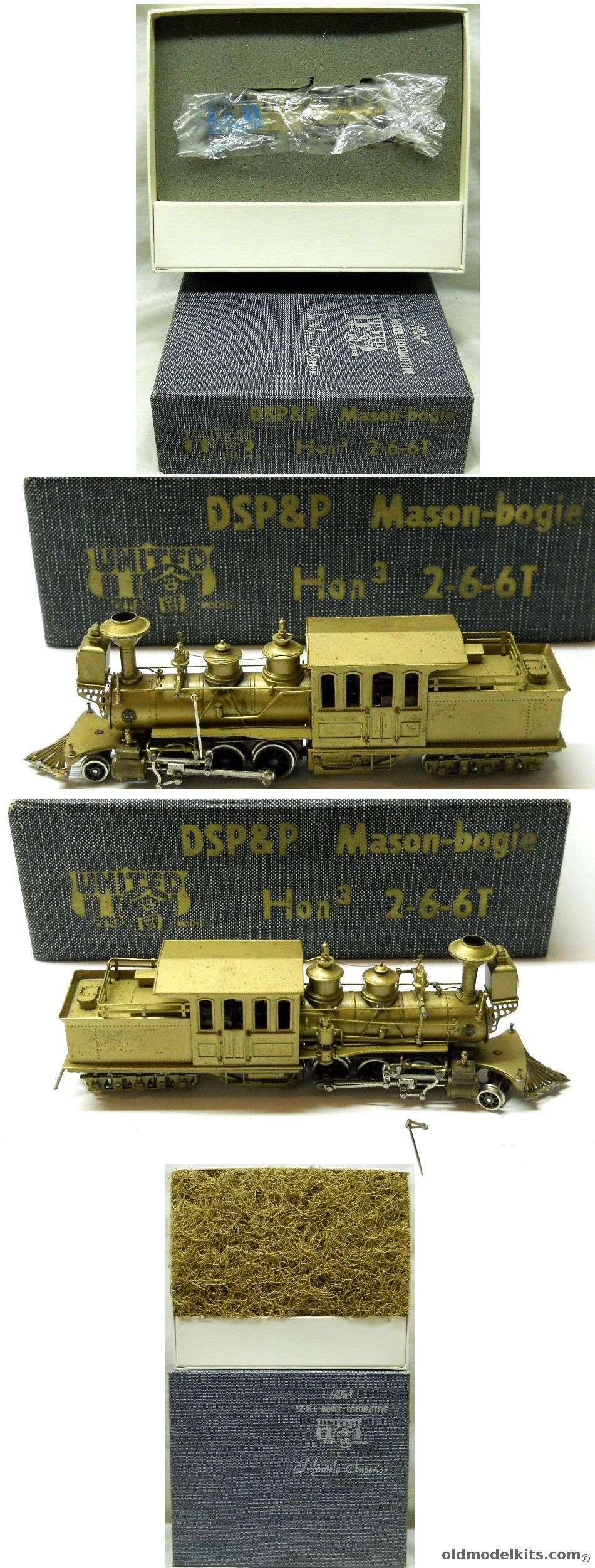 United 1/87 Denver South Park & Pacific DSP&P Mason Bogie 2-6-6T HOn3 Narrow Gauge Brass Locomotive plastic model kit