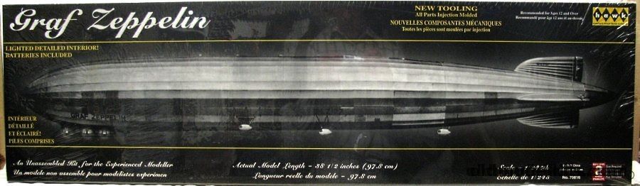 Hawk 1/245 Graf Zeppelin with Lighted Interior - 38.5 inches long, 70816