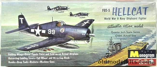 Monogram 1/48 Grumman F6F-5 Hellcat - (F6F5), PA80 plastic model kit