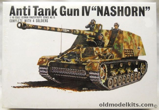 Bandai 1/48 Anti-Tank Gun IV Nashorn - (Hornisse Sd.Kfz. 164), 058258 plastic model kit