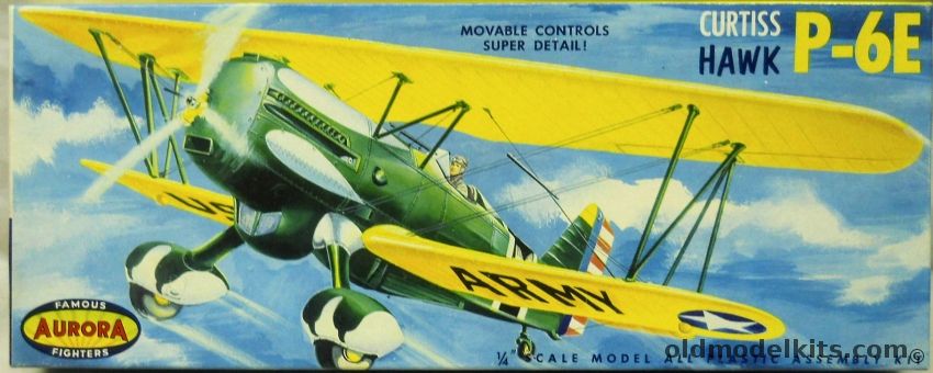 Aurora 1/43 Curtiss Hawk P-6E, 116-98 plastic model kit