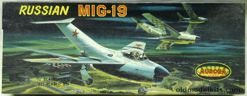 Aurora 1/48 Russian Mig-19, 66-100 plastic model kit