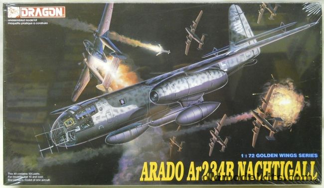 Dragon 1/72 Arado Ar-234B Nachtigall, 5012 plastic model kit