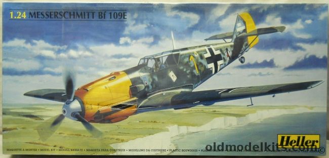 Heller 1/24 Messerschmitt Bf-109E - Yellow 1 Staffelkapitan Josef Priller 6/JG51 At Mardyck - (ex Airfix), 80496 plastic model kit