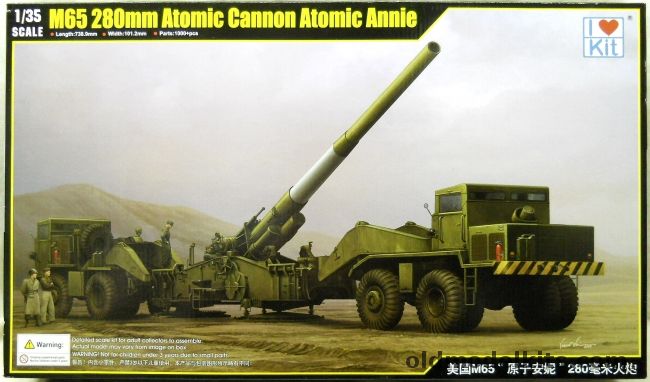 I Love Kit 1/35 M65 280mm Atomic Cannon Atomic Annie, 63522 plastic model kit