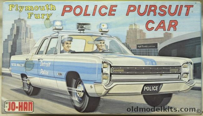 Jo-Han 1/25 1968 Plymouth Fury Police Car, GC-1300 plastic model kit