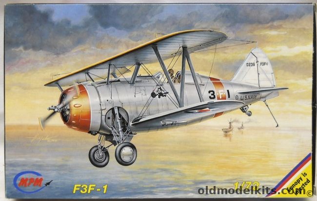 MPM 1/72 Grumman F3F-1 Fighter - VF-4 Red Rippers USS Ranger / VF-3 USS Saratoga CV3 1937 - (F3F F3F1) - BAGGED, 72077 plastic model kit