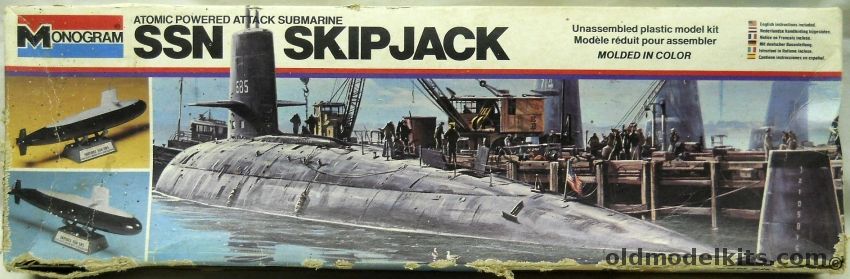 Monogram 1/228 SSN Skipjack Submarine SSN585 - (ex Aurora), 3101 plastic model kit