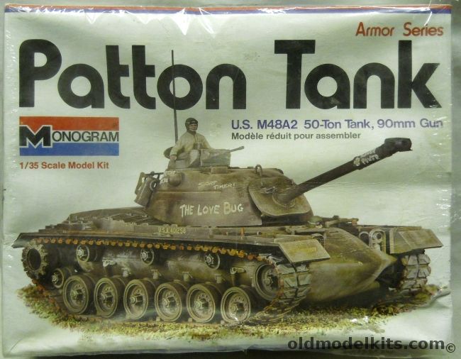 Monogram 1/35 M48 A2 Patton 90mm Gun Tank - With Diorama Instructions and Eight Figures - (M48A2), 8217 plastic model kit