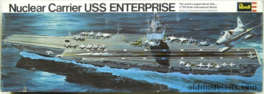 Revell 1/720 USS Enterprise CVN65 Aircraft Carrier, H489 plastic model kit