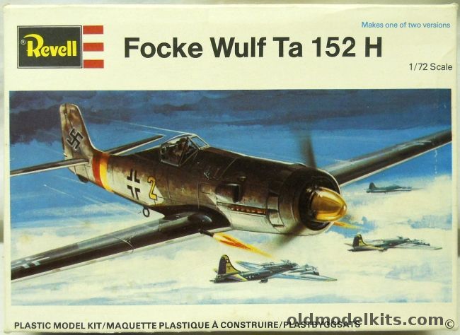 Revell 1/72 Focke-Wulf Ta-152H - Staffelkapitain's Aircraft 2 Staffel/I Gruppe/JG301 1945 or 1st Staffel/II Gruppe/JG3 Defense of the Reich 1945, H81 plastic model kit