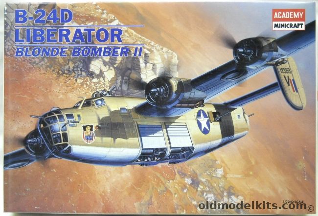 Academy 1/72 B-24D Liberator - With Three Aftermarket Decal Sheets (2) SuperScale and (1) AeroMaster, 2135 plastic model kit