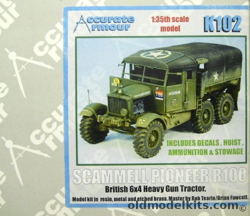 Accurate Armour 1/35 Scammell Pioneer R100 - British 6x4 Heavy Gun Tractor, K102 plastic model kit