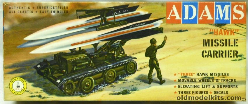 Adams 1/40 M501 Hawk Missile Carrier, K159-98 plastic model kit