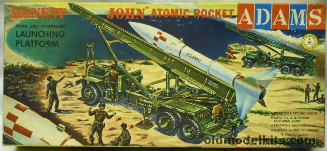 Adams 1/40 Honest John Atomic Rocket with Self-Propelled Launching Platform, K150-198 plastic model kit