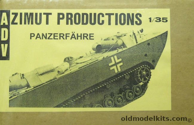 ADV Zimut Productions 1/35 Panzerfahre Pz.F - German Amphibious Tractor For Towing Barges plastic model kit