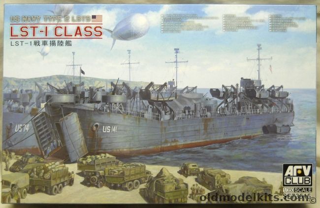 AFV Club 1/350 LST-1 Class - Plus USA WWII Landing Vehicle Set, SE73515 plastic model kit