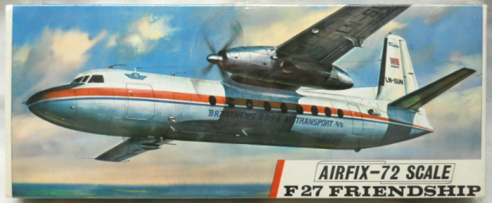 Airfix 1/72 Fokker F-27 Friendship - Braathens Safe Air Transport - Third Logo Issue (F27), 583 plastic model kit