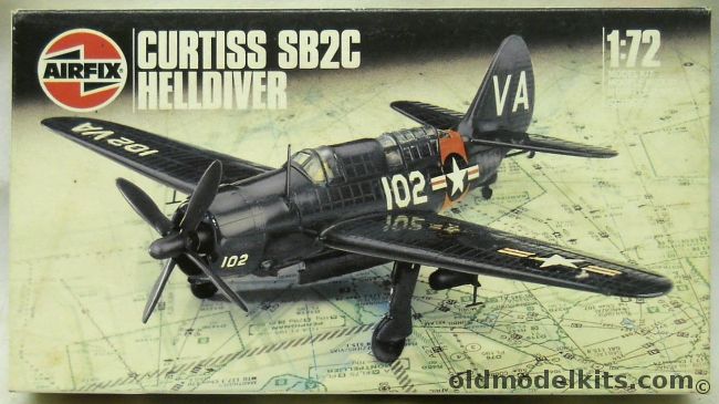 Airfix 1/72 Curtis Helldiver SB2C - VB-8 USS Ticonderoga 1945  / VA-102 US Navy Reserve Sq Glenview 1948, 02031 plastic model kit