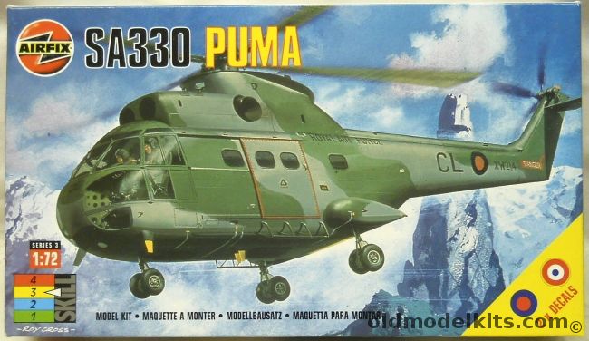 Airfix 1/72 SA-330 Puma - RAF Or France - Type 4 Logo Issue, 03021 plastic model kit