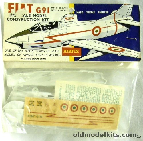Airfix 1/72 Fiat G-91 - T2 Bagged Issue, 104 plastic model kit