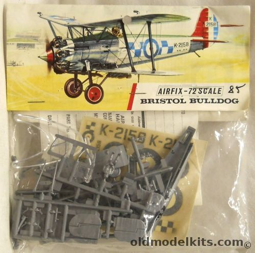 Airfix 1/72 Bristol Bulldog IIA - Bagged T3 Logo Issue, 135 plastic model kit