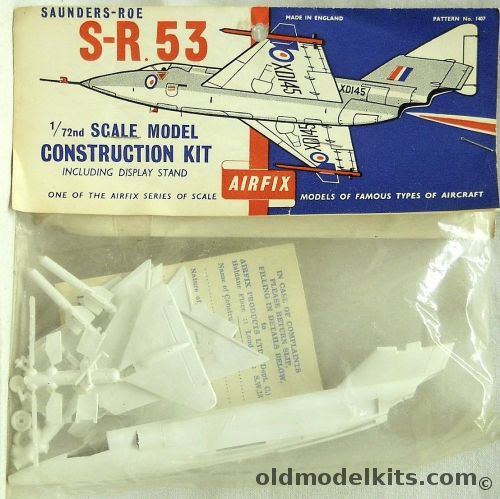 Airfix 1/72 Saunders-Roe SR-53 - T2 Bagged Logo - (SR53), 1407 plastic model kit