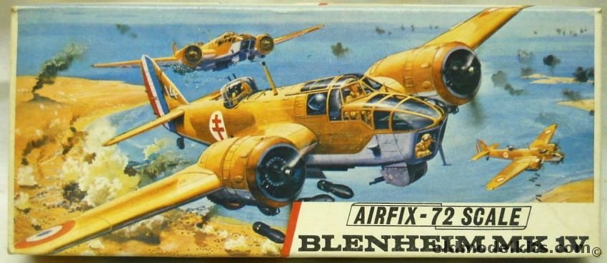 Airfix 1/72 Bristol Blenheim IV - Free French or RAF Versions - Type Three Logo Issue, 257 plastic model kit