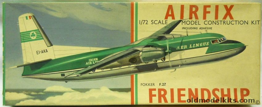 Airfix 1/72 Fokker F-27 Friendship Aer Lingus - With Original Irish International Airlines Brochure, 583 plastic model kit