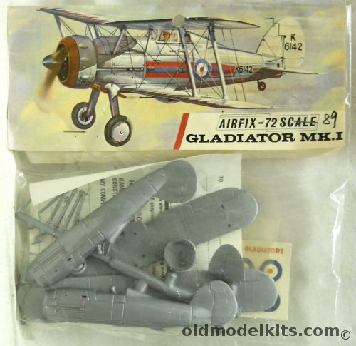 Airfix 1/72 Gloster Gladiator - Bagged, 82 plastic model kit