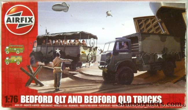 Airfix 1/76 Bedford QLT And Bedford QLD Trucks - Two Trucks, A03306 plastic model kit