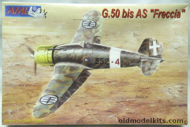 AML 1/72 Fiat G-50 bis AS Freccia - Two Different Italian Air Force / South African Captured Aircraft Palestine 1942, 72-031 plastic model kit