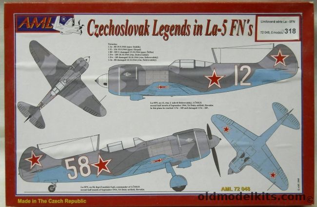AML 1/72 Czechoslovak Legends In La-5F - With Decals For Nine Aircraft, 72-048 plastic model kit