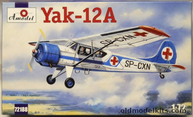 Amodel 1/72 Yak-12A - USSR / Poland, 72188 plastic model kit