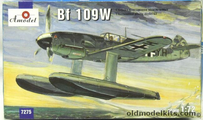 Amodel 1/72 Bf-109W Floatplane - Luftwaffe Norway - (Bf109 W-O / W-1), 7275 plastic model kit