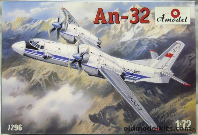 Amodel 1/72 An-32, 7296 plastic model kit