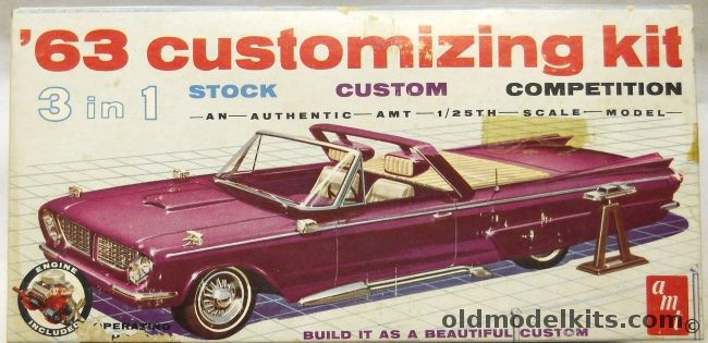 AMT 1/25 1963 Buick Riviera 3 in 1 - Stock / Custom / Competition, 06-553-149 plastic model kit