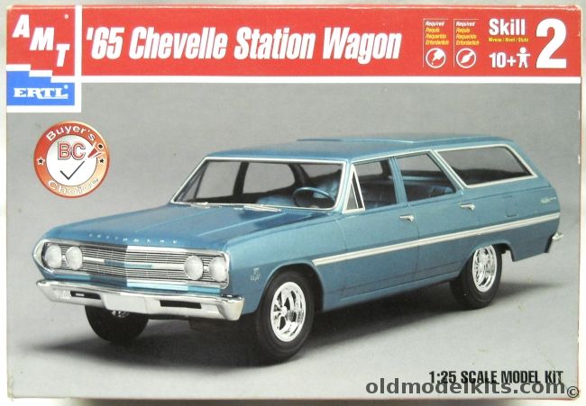 AMT 1/25 1965 Chevelle Station Wagon - Chevrolet - Build As Stock / Crew Car / Custom Drag, 31219 plastic model kit