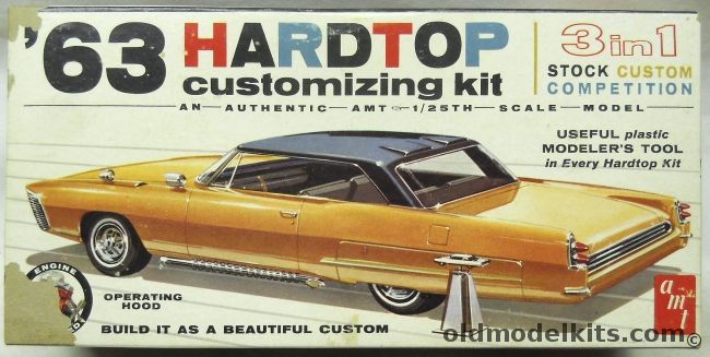 AMT 1/25 1963 Pontiac Tempest 2 Door Hardtop - 3 in 1 Kit, 5623-149 plastic model kit