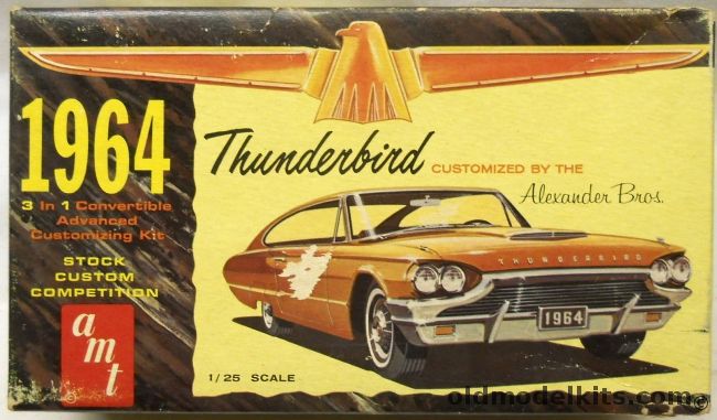 AMT 1/25 1964 Ford Thunderbird Convertible 3 in 1 Customizing Kit - By The Alexander Brothers, 6214-200 plastic model kit