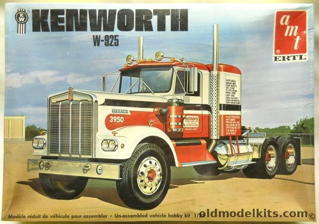 AMT 1/25 Kenworth W-925 Tractor Semi Truck - (Kenworth Conventional W-925), 6640 plastic model kit