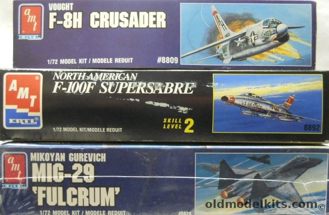 AMT 1/72 Vought F-8H Crusader / North American F-100 Super Sabre ...