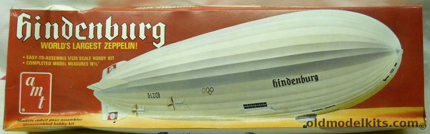 AMT 1/520 LZ-128 Hindenburg Zeppelin, T557 plastic model kit